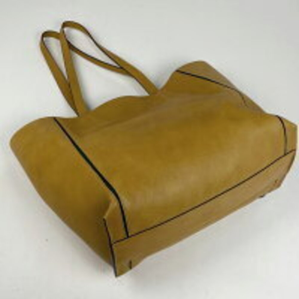 Chloe Bag Tote Shoulder Yellow Leather Green Logo Milo